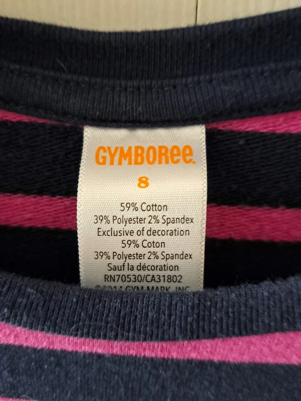 Gymboree Navy and Pink Striped Long-Sleeve Dress